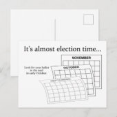 Het is de tijd van de algemene verkiezingen in Cal Briefkaart (Voorkant / Achterkant)