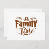 Het is de tijd van de familie briefkaart (Voorkant / Achterkant)