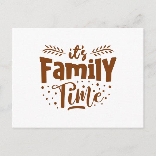Het is de tijd van de familie briefkaart (Voorkant)