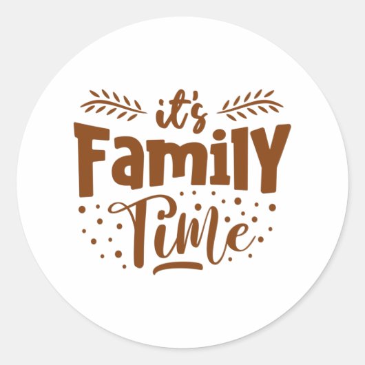 Het is de tijd van de familie ronde sticker (Voorkant)
