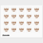 Het is de tijd van de familie vierkante sticker (Vel)