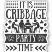 Het is de tijd van de kribbenpartij | Funny cribba Sticker (Voorkant)
