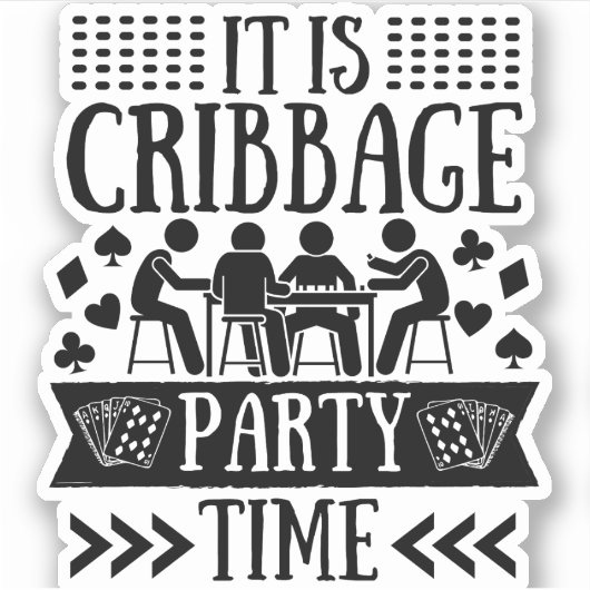 Het is de tijd van de kribbenpartij | Funny cribba Sticker (Voorkant)