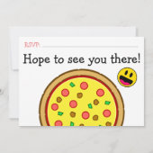 Het is de tijd van de Partij! Illustratie: Pizza B Kaart (Achterkant)