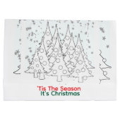 Het is de tijd van het jaar Het is Kerstbomen Groot Cadeauzakje (Achterkant)