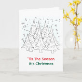 Het is de tijd van het jaar Het is Kerstbomen Kaart (Gele Bloem)