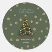 Het is de tijd van het jaar om getrouwd te zijn Br Ronde Sticker (Voorkant)