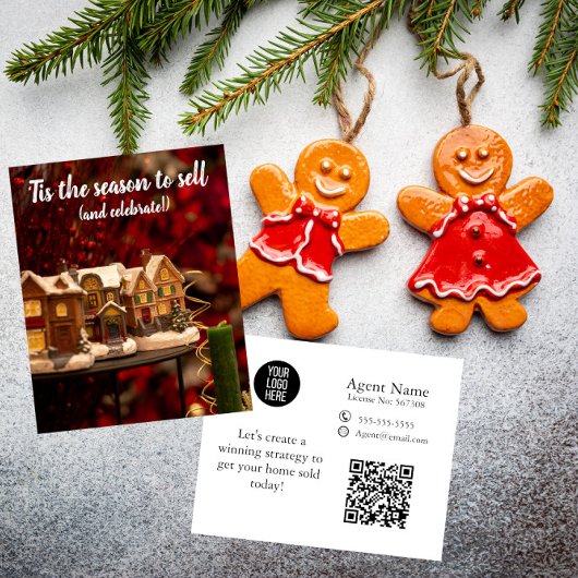 Het is de tijd van het jaar om kerst onroerend goe flyer