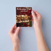 Het is de tijd van het jaar om kerst onroerend goe flyer (Hand)