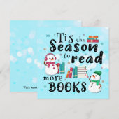 Het is de tijd van het jaar om meer boeken te leze feestdagenkaart (Voorkant / Achterkant)