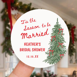 Het is de tijd van het jaar om te trouwen Vakantie Ronde Sticker