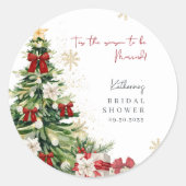 Het is de tijd van het jaar om te trouwen Winter B Ronde Sticker (Voorkant)