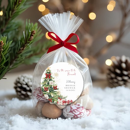 Het is de tijd van het jaar om te trouwen Winter B Ronde Sticker