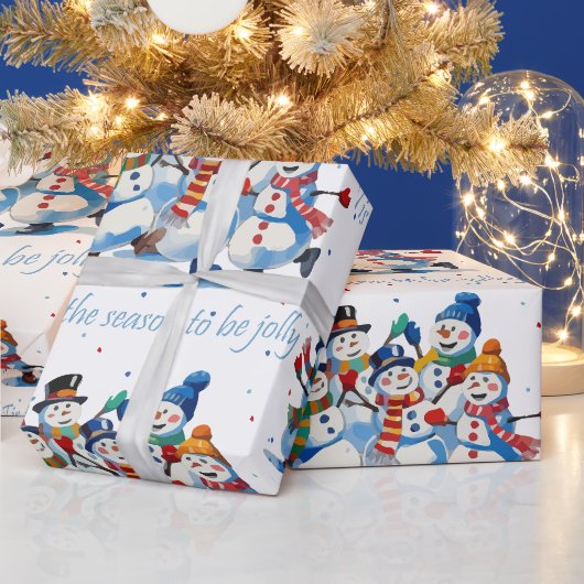 Het is de tijd van het jaar om vrolijk dansende vr cadeaupapier (Feestdagen)