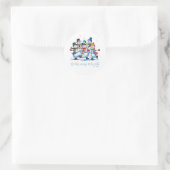 Het is de tijd van het jaar om vrolijk te zijn Dan Ronde Sticker (Tas)