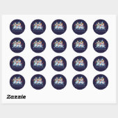 Het is de tijd van het jaar om vrolijk te zijn Dan Ronde Sticker (Vel)
