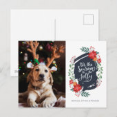 Het is de tijd van het jaar om vrolijk te zijn | F Feestdagenkaart (Voorkant / Achterkant)