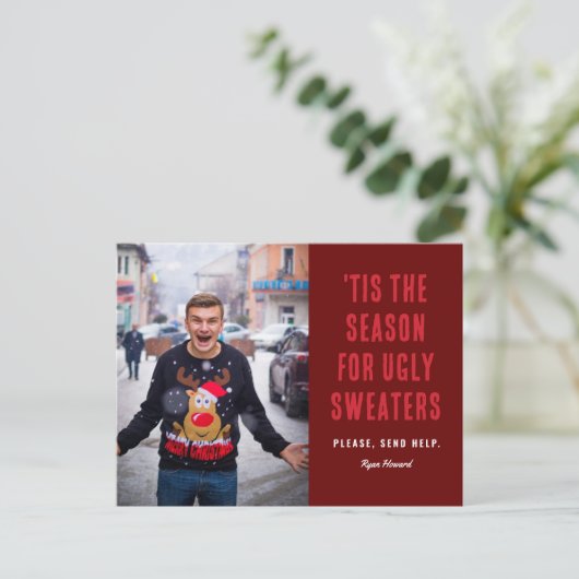 Het is de tijd van het jaar voor modevernedering K Briefkaart (Staand voorkant)