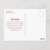 Het is de tijd van het jaar voor modevernedering K Briefkaart (Achterkant)