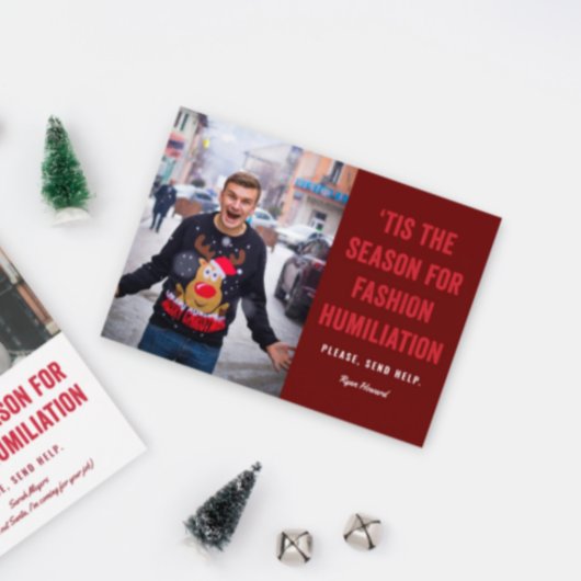 Het is de tijd van het jaar voor modevernedering K Briefkaart