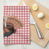 Het is de tijd van Turkije met de keukenhanddoek v (Quarter Fold)