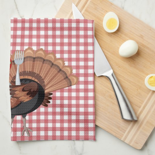 Het is de tijd van Turkije met de keukenhanddoek v (Quarter Fold)