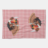 Het is de tijd van Turkije met de keukenhanddoek v (Horizontaal)