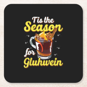 Het Is De Tijd Voor Gluhwein Gekruide Wijn Kartonnen Onderzetters