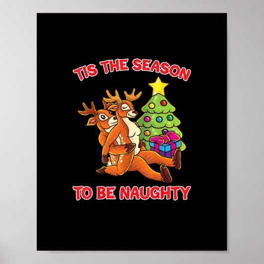Het Is De Tijd Voor Stoute Rudolph Rendier Koppel Poster (Voorkant)