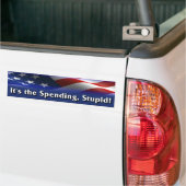 Het is de uitgave, stom! - Anti Obama Bumpersticker (Op Truck)