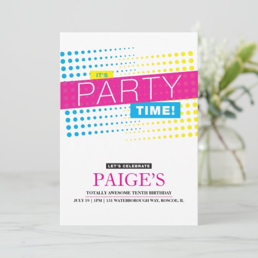 Het is de uitnodiging van de Dag van de Tijd van d (Staand voorkant)