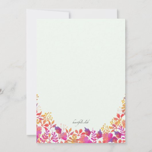 Het is de uitnodiging van de lente-tuin-partij (Achterkant)