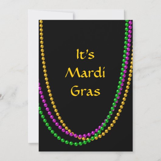 Het is de uitnodiging van Mardi Gras (Achterkant)