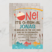 Het is de uitnodiging voor de eerste verjaardag va (Voorkant / Achterkant)