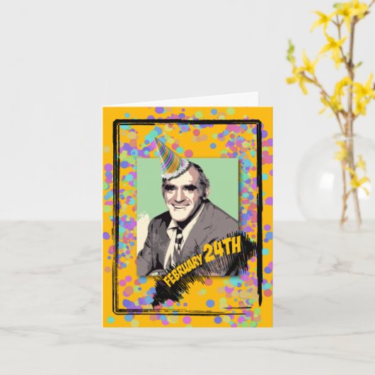 Het is de Verjaardag van Abe Vigoda! Kaart (Gele Bloem)