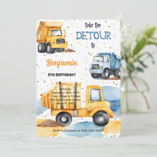 Het is de verjaardag van de bouw kaart (Staand voorkant)