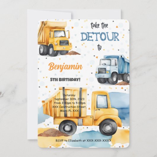 Het is de verjaardag van de bouw kaart (Voorkant)