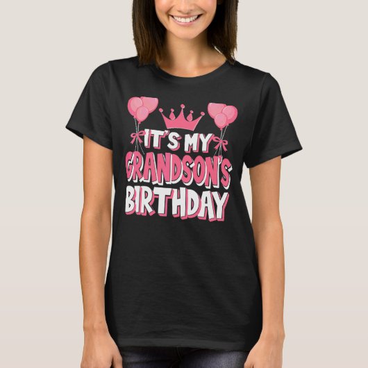 Het is de verjaardag van mijn kleinzoon t-shirt (Voorkant)