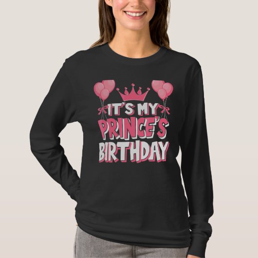 Het is de verjaardag van mijn prins t-shirt (Voorkant)