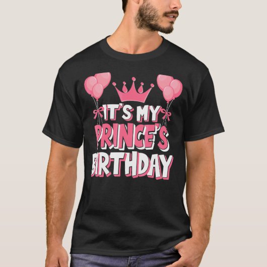 Het is de verjaardag van mijn prins t-shirt (Voorkant)