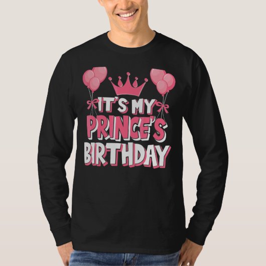 Het is de verjaardag van mijn prins t-shirt (Voorkant)