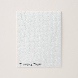 Het is de Woningtijd van de Wit Frustrating Legpuzzel