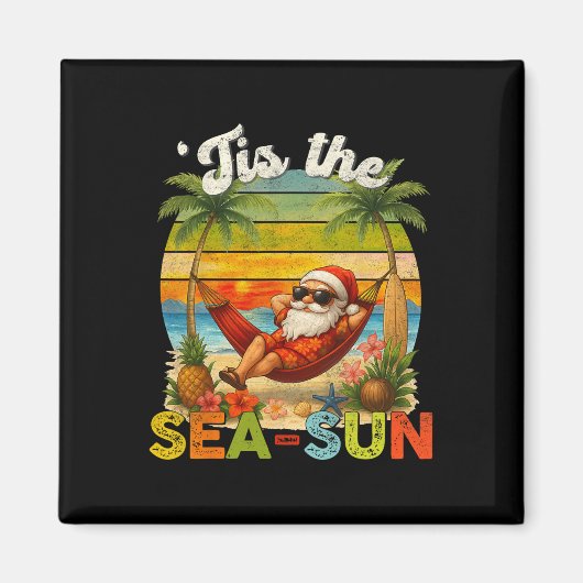 Het is de Zee-zon Grappige Kerstmis In Juli Hawaii Magneet (Voorkant)