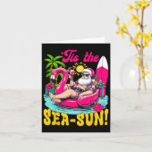 Het Is De Zee Zon Kerstmis Strand Zomer Kerstmis I Kaart (Gele Bloem)