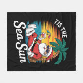 Het Is De Zee Zon Santa Strand Kerstmis In Juli Fleece Deken (Voorkant (Horizontaal))