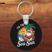Het Is De Zee Zon Santa Strand Kerstmis In Juli Sleutelhanger (Voorkant)