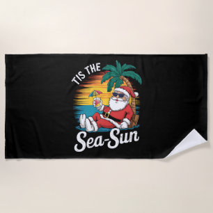 Het Is De Zee Zon Santa Strand Kerstmis In Juli Strandlaken