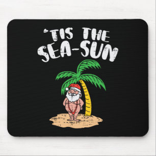 Het is de zee zon Sinterklaas palmboom strand Kers Muismat
