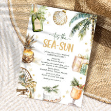 Het is de Zee-Zon Tropisch Strand Kerstfeest