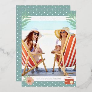 Het Is De Zee-zon Tropisch Strand Zomer Kerstmis Folie Uitnodiging